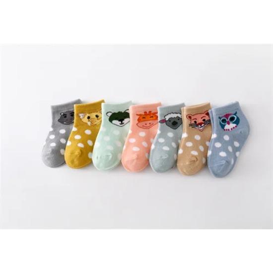 Lawadka 7Pairs/set Summer Mesh Thin Newborn Baby Boys Girls Socks Cotton Cartoon Infant Sock For Boy Girl Casual 0-24Month