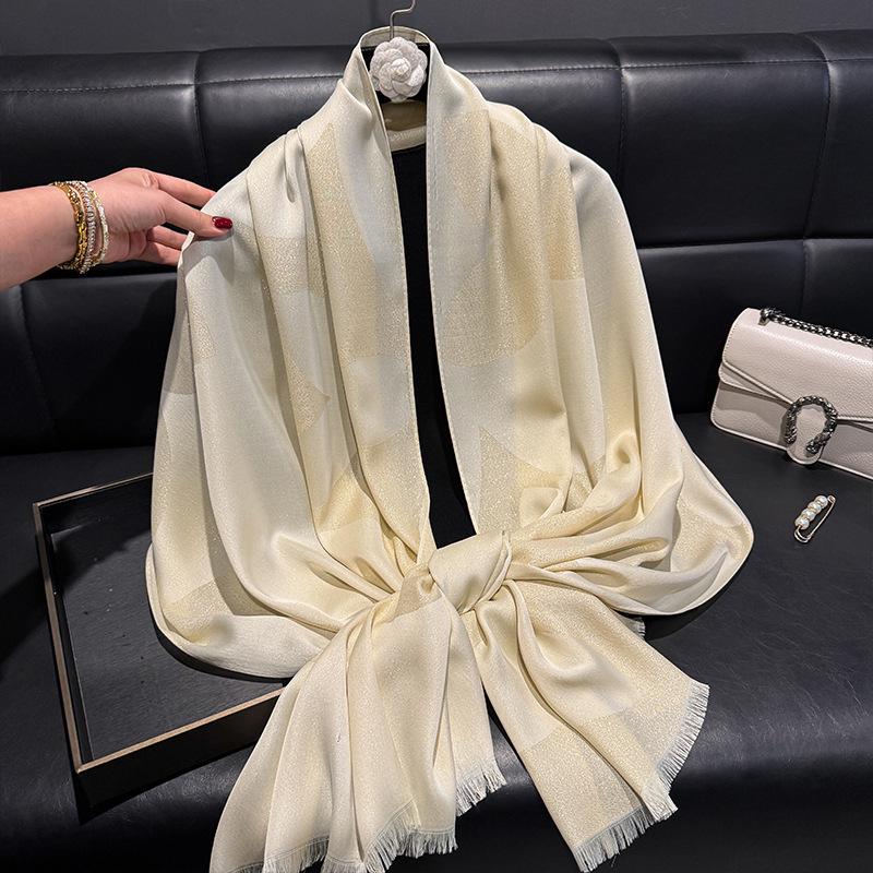 200*70cm Damen Weiche Pashmina Floral Schal Wickeltuch mit Fransen