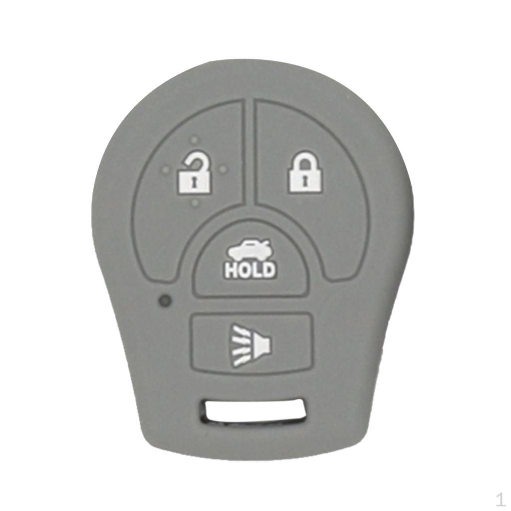 

4 Button Silicone Remote Car Key Fob cover and case Shell For Soft Touch серый