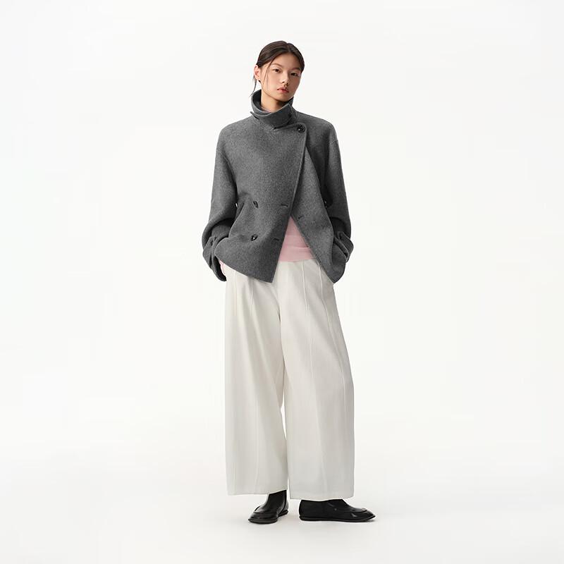 Broadcast Women's Elegant Retro Wool Blend Short Coat