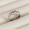 Korean Retro Flower Twist Unisex Open Ring