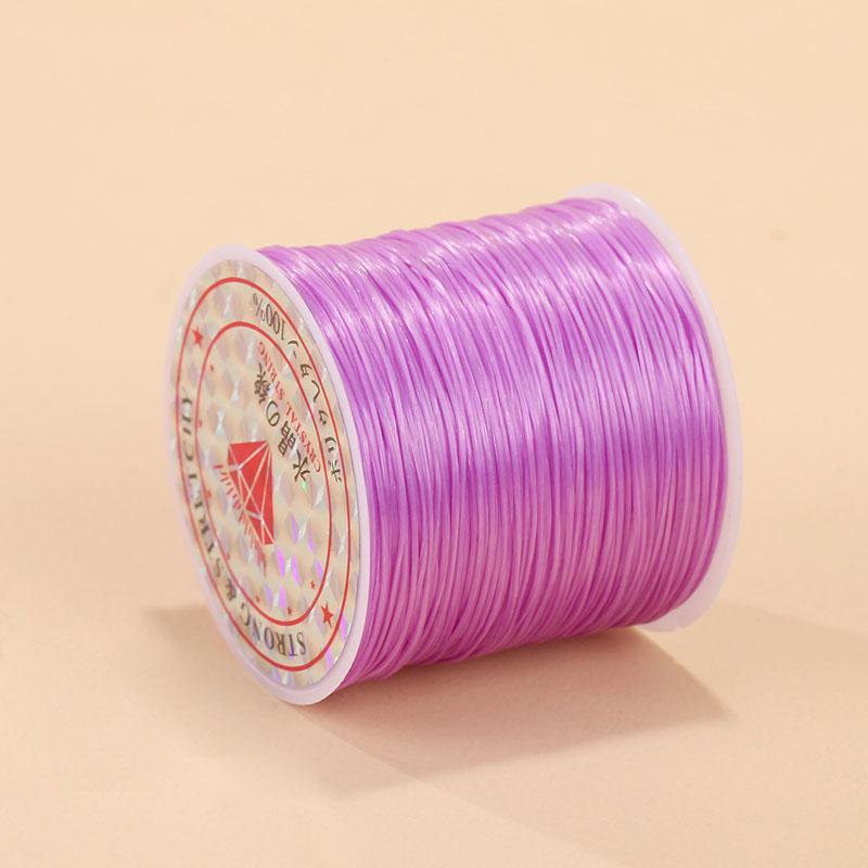 1Roll Beading Thread Accessories Flat Elastic Thread Elasticity Spandex DIY 0.8mm Elastic Cord Hand Knitting