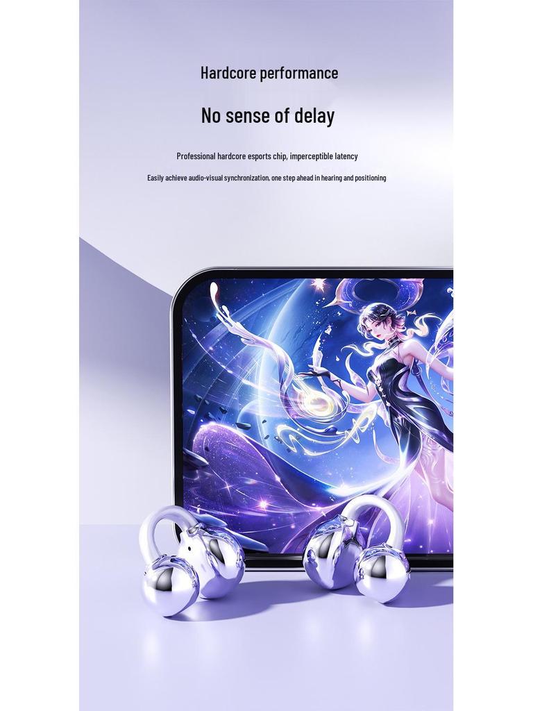 2025 Air Conduction Bluetooth Earphones: Clip-On, Long Battery, High-Fidelity Sound, Noise Reduction for Sports.