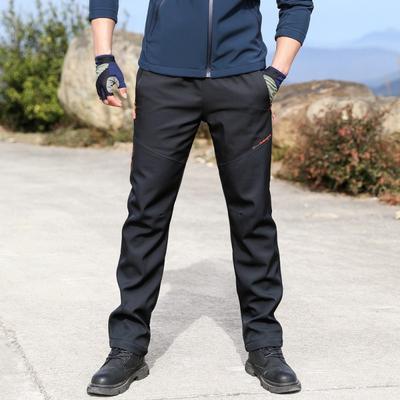 Mens Softshell Hiking Pants Windproof Warm Breathable Outdoor Trousers Skiing Trekking Camping
