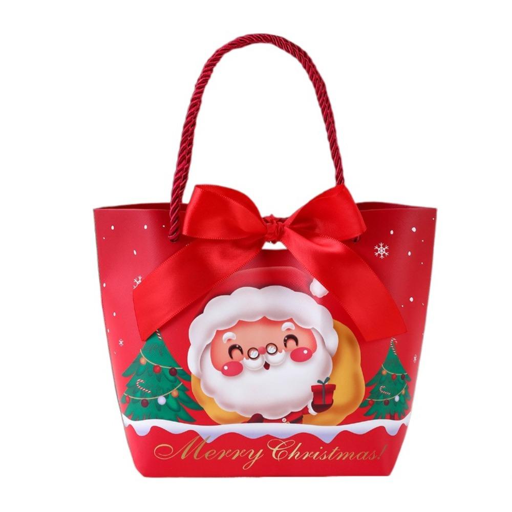 10pcs Cute Christmas Fruit Packaging Box Handheld Candy Box Christmas Gift Bag  Chocolate