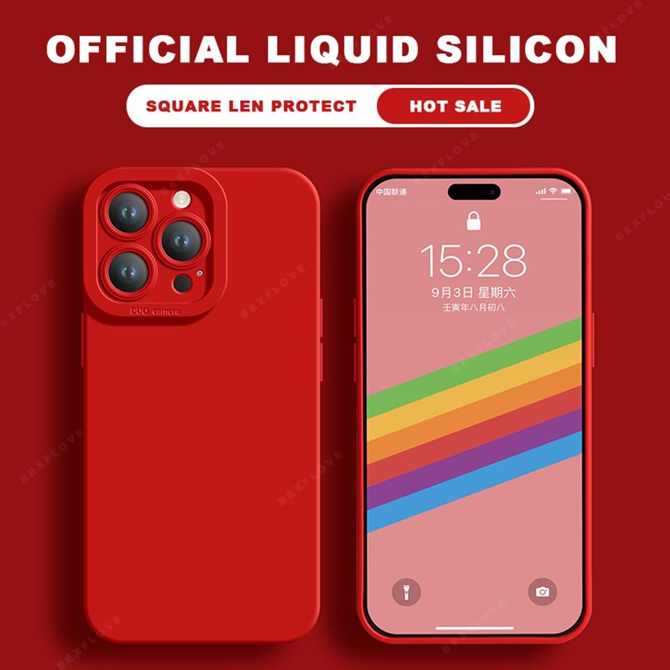 Lanyard Phone Case For iPhone 16E 16 14 15 Plus 12 13 Mini 11 16 Pro X XR XS Max SE Liquid Silicone Strap Protector Soft Cover