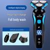 Cross 4D USB Rechargeable Electric Shaver: LCD Display, Full-Body Waterproof, Multifunctional Floating Heads.