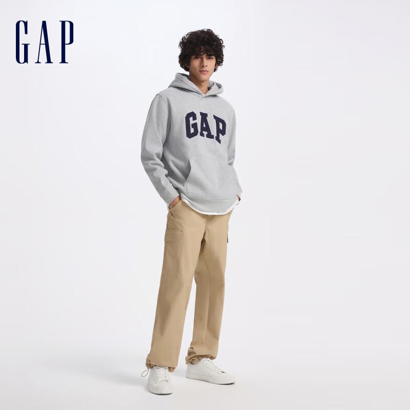 Gap Unisex Carbon Soft Brushed Fleece Logo Hooded Sweatshirt