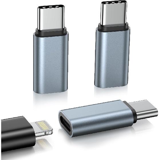 3 Pack Lightening Female To USB C Male Adapter Compatible for iPhone 17/17 Air/17 Pro Max/16E/16/16 Plus/15,Type C Charger Converter Connector Cable