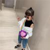 Chic Korean Style Kids Bag With Shiny Pu Leather And Colorful Rainbow Strap For Boys And Girls