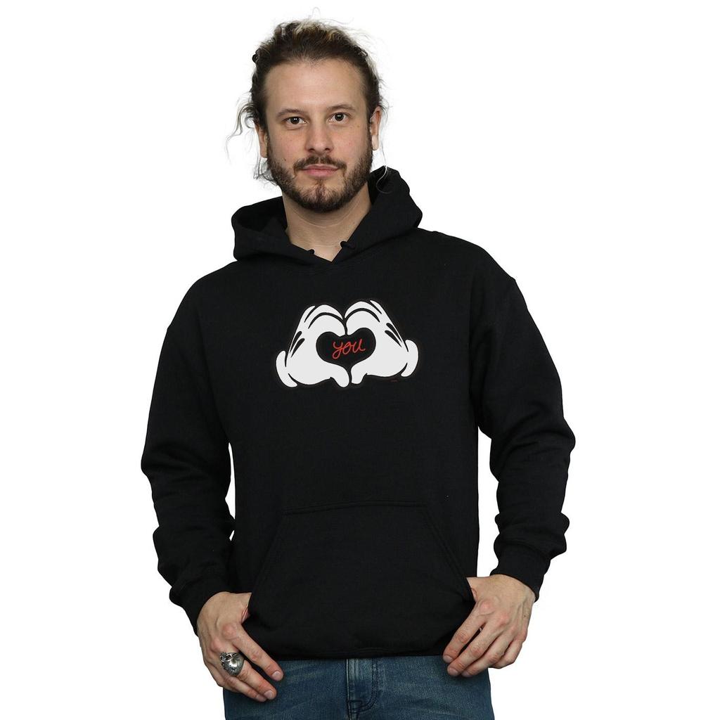 Disney Mens Mickey Mouse Loves You Hoodie