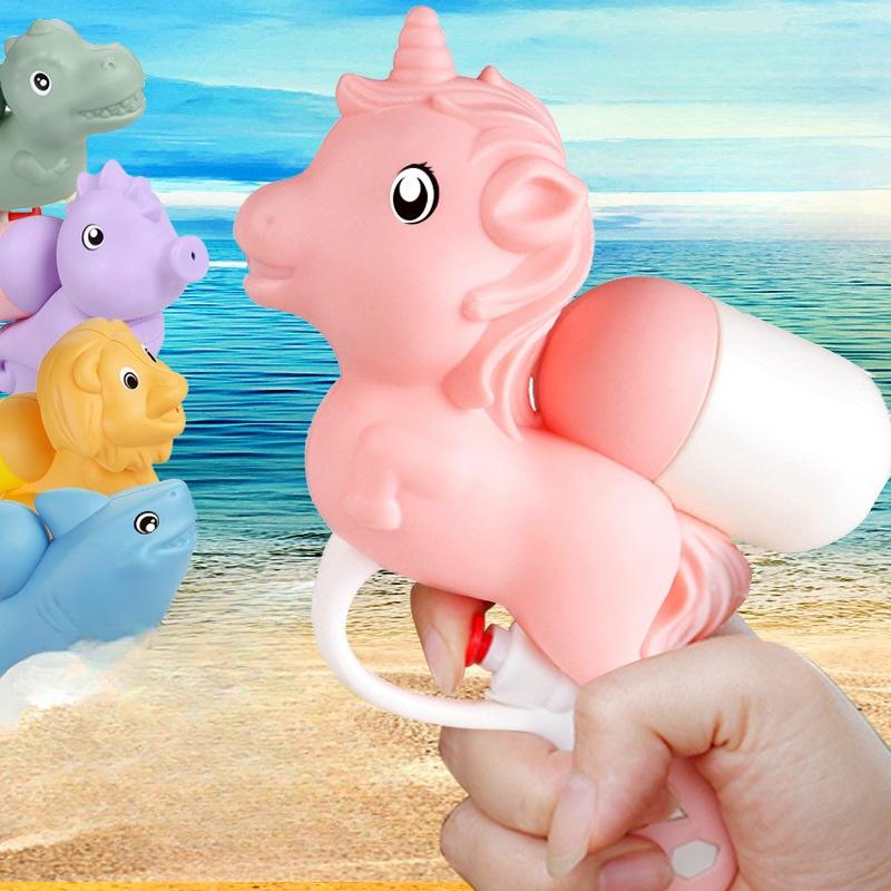 Water Gun Cartoon Animals Kids Swimming Pool Sand Beach Guns Toys Baby Bath Playing Spray Water Amusement Toy Gifts