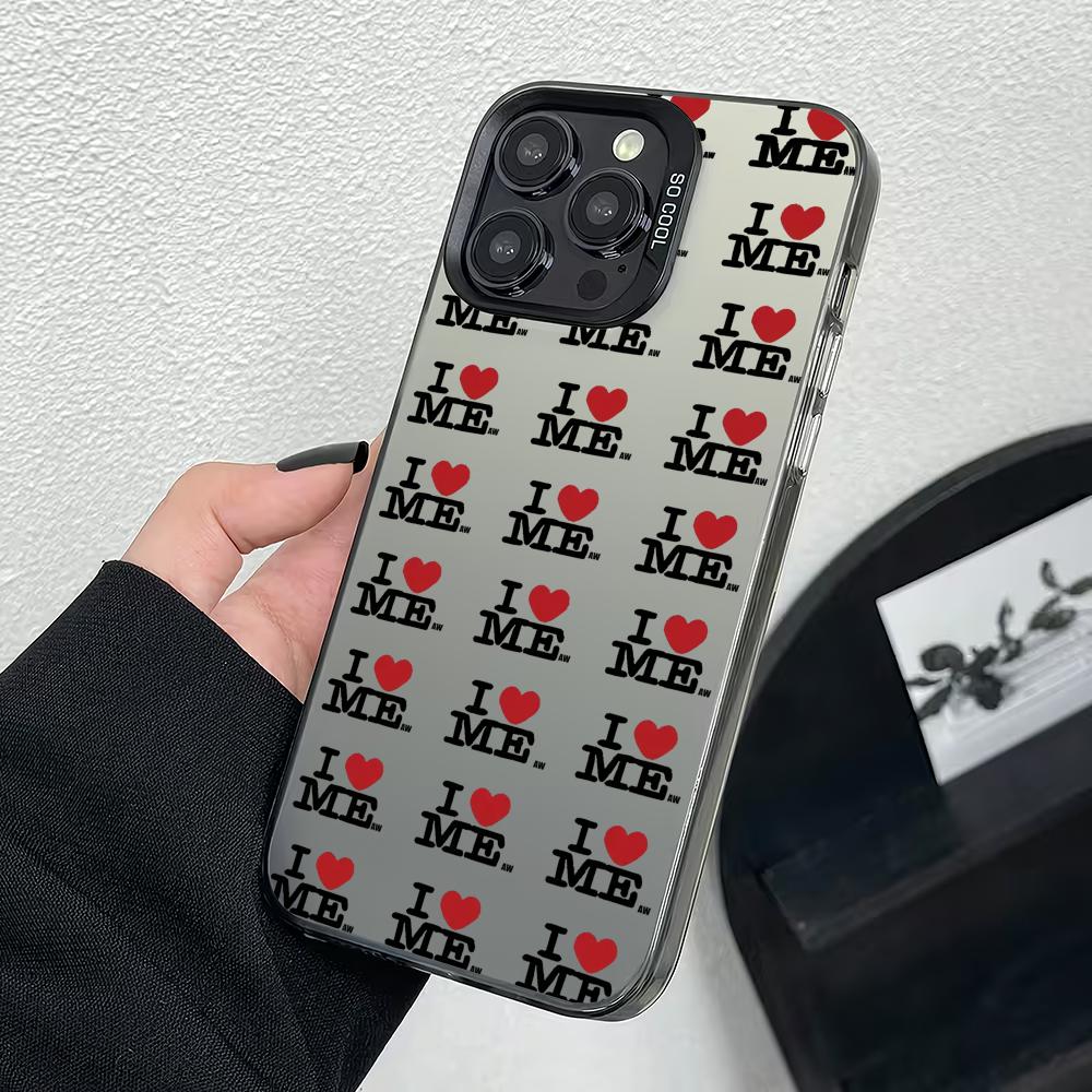 I Love My Own English Design Phone Case Suitable for iPhone 17 16 15 14 13 12 11Pro/Max/Plus Anti Drop and Shockproof Back Cover