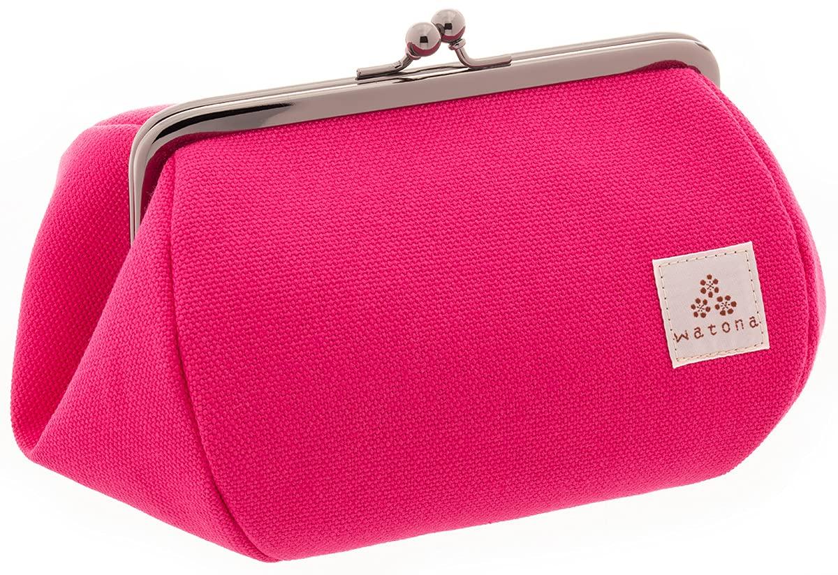 

Watona Canvas Purse Makeup Cosmetic Large Pouch, Pouch, 4.5-inch (Ruby)