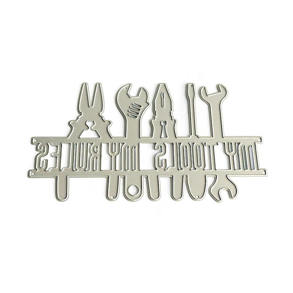 My Tools My Rules Decorative Die Cut Metal Embossing Stencils Carbon Steel Cutting Dies for Card Making Scrapbooking