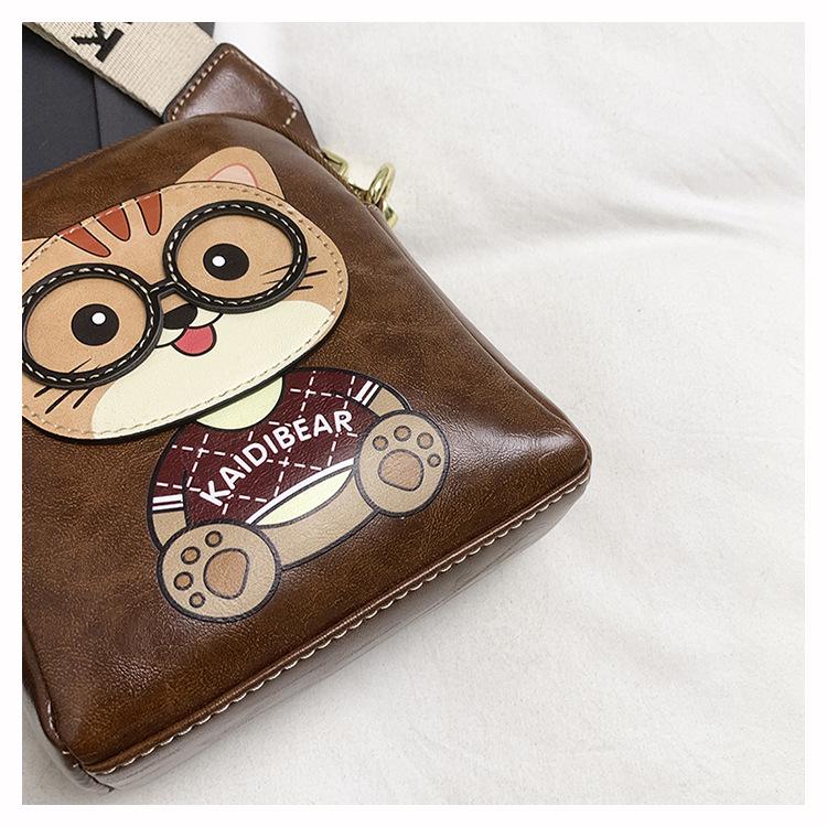 2025 Hello Kitty Women's Cute Cartoon Bear Multi-Layer Crossbody Phone Bag