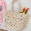 Hepburn-Style French Straw Beach Bag - Women's Large Capacity Woven Crossbody & Shoulder Bag
