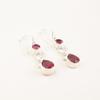 Natural Pink Rubellite Gemstone 925 Sterling Silver Jewelry Handmade Earrings 2" EE-156-12