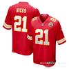 Kansas City Chiefs NFL Koszulka Piłkarska Patrick Mahomes 10 Premium Replika Krótki Rękaw Męska Kibice Odzież Drużyny Sportowej