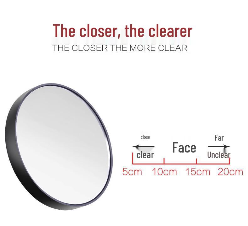 Saugnapf Wandmontierter Tragbarer Hochauflösender Runder Vergrößerungs-Schminkspiegel