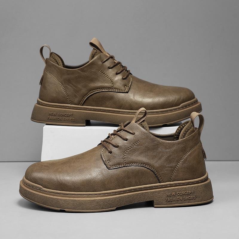 Fashion New Trendy Casual Leather Shoes Classic Men Lace Up Oxford Shoe Outdoor Jogging Shoes Office Male Formal Dress Footwear Sneakers