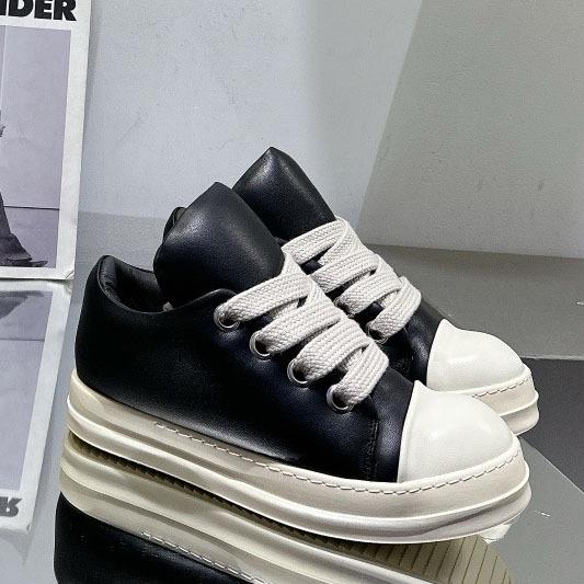 

Обувь RO fat bun bread осенью 2024 года, новый нишевый дизайн, пара, увеличивающая рост, универсальная спортивная и любительская обувь 35 чёрный