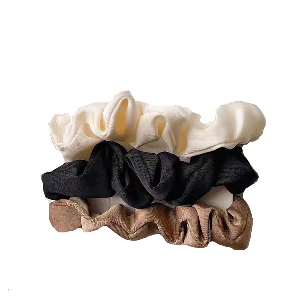 3/5Pcs Women Advanced Retro Large Intestine Headband Elastic Hair Rope Elegant Ponytail Headband Hair Accessory for Curly Hair All Hairstyles