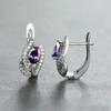 Cao Shi Floral Ear Cuffs: Twisted Teardrop Earrings with Leaves & Seaweed Design