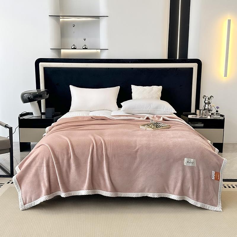 

Современное минималистичное одеяло из молочного бархата, всесезонное универсальное, толстое, теплое, удобное, многофункциональное покрывало для кондиционера 100x150cm 1pcs розовый