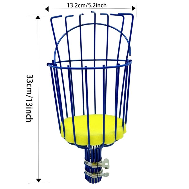 

Deep Basket Fruit Picker Head Convenient Fruit Picker Catcher Apple Peach Picking Farm Garden Picking Device Garden Tools синій