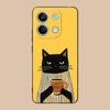 Cute Coffee Cat Matte TPU Mobile Phone Case for POCO M7 M6 M5 M4 M3 X7 X6 X5 X4 X3 Pro GT 5G Colorful Printing Cover