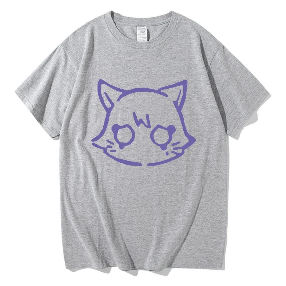 Cute Genshin Impact Scaramouche Cat T Shirt Funny Women Clothing Harajuku Summer Tops Vintage Unisex Graphic T Shirts