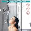 Silver Stainless Steel Shower Stall Faucet  Set Rainfall Rain Mixer Towel Swivel Spout Bath Head Bathroom Sprinkler Mixer Tap Set