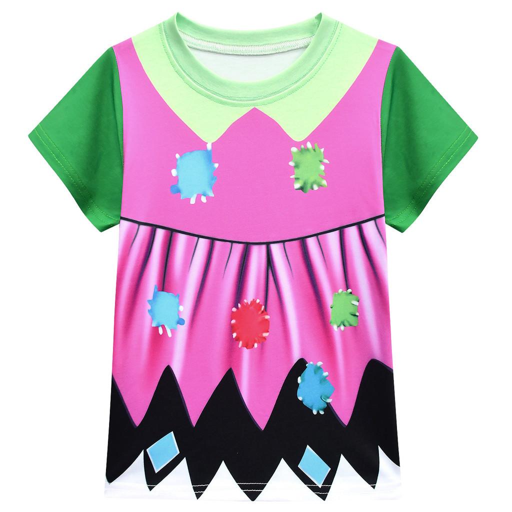 19783 Kinder Mädchen Lily Lovebraids Rosa Bedrucktes Kurzarm T-Shirt Oberteil Shorts Sets
