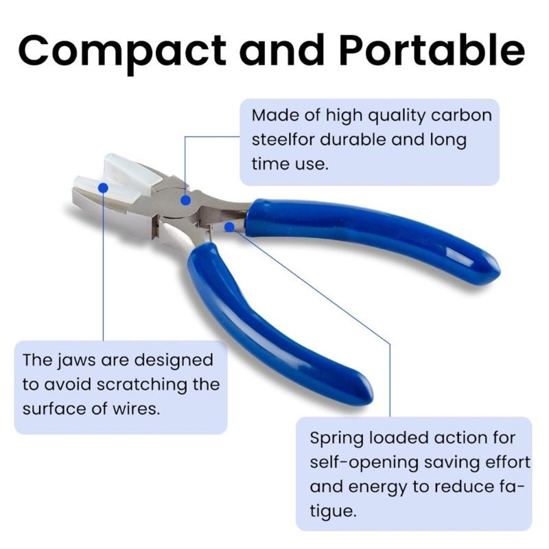Nylon Jaw Pliers for Jewelry Making Flat Nose Pliers Chain Nose Pliers Handmade Jewelry Repair for DIY Enthusiasts