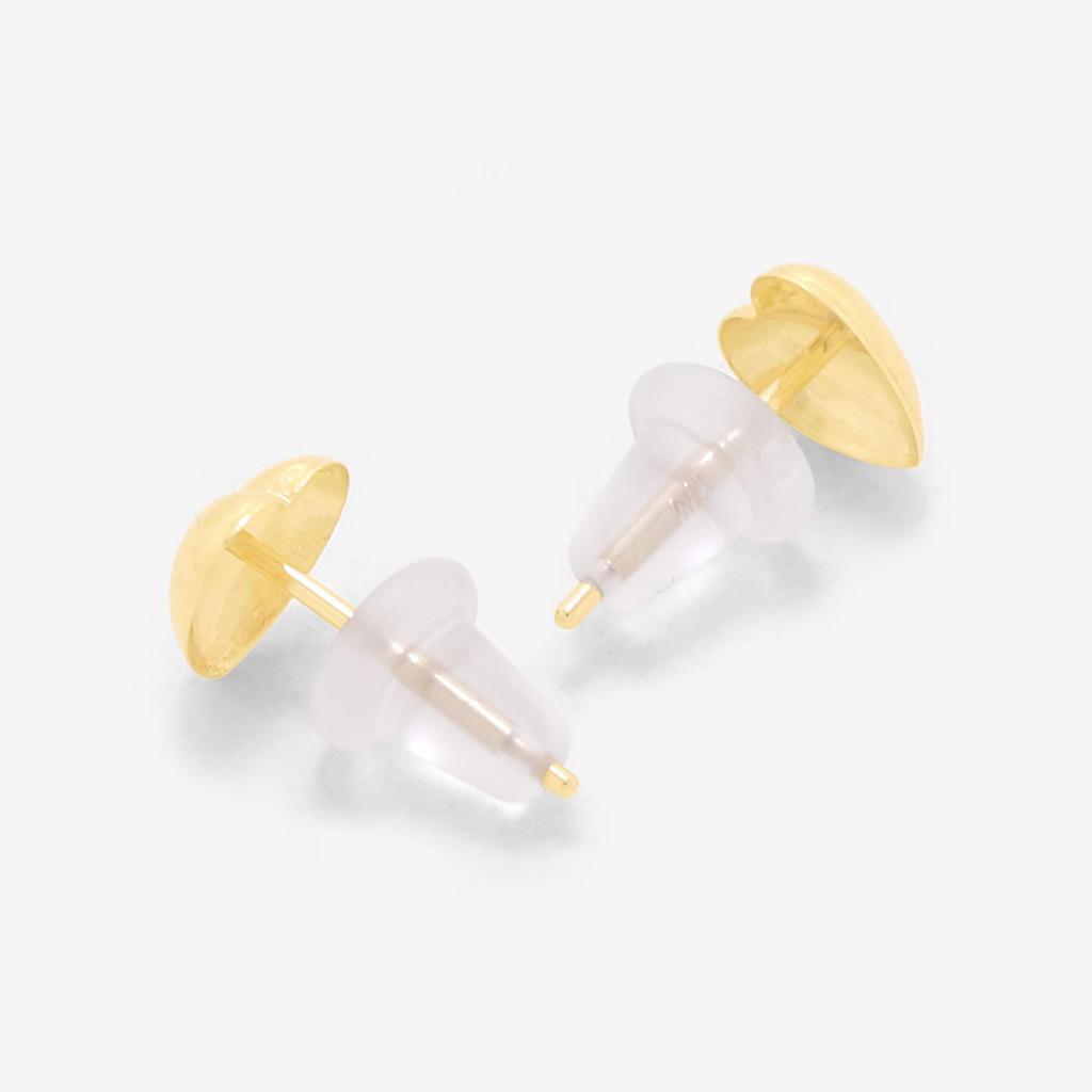 ESTELLE [Official] Women's 10K Yellow Gold Heart Motif Earrings 0202-3252-0019-0000
