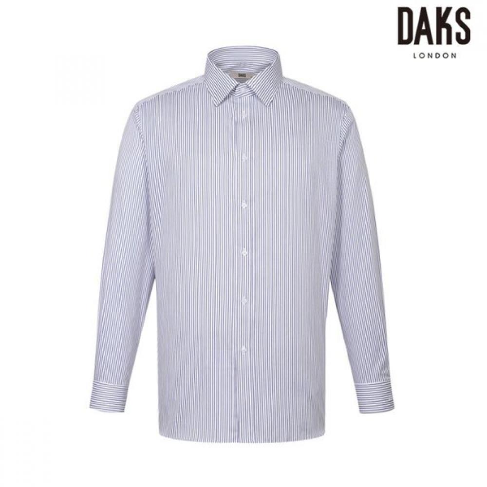 

DakS Men S Cotton Blend Stripe Regular Fit dreSS Shirt dmS1Shdl120b1 Blue/95