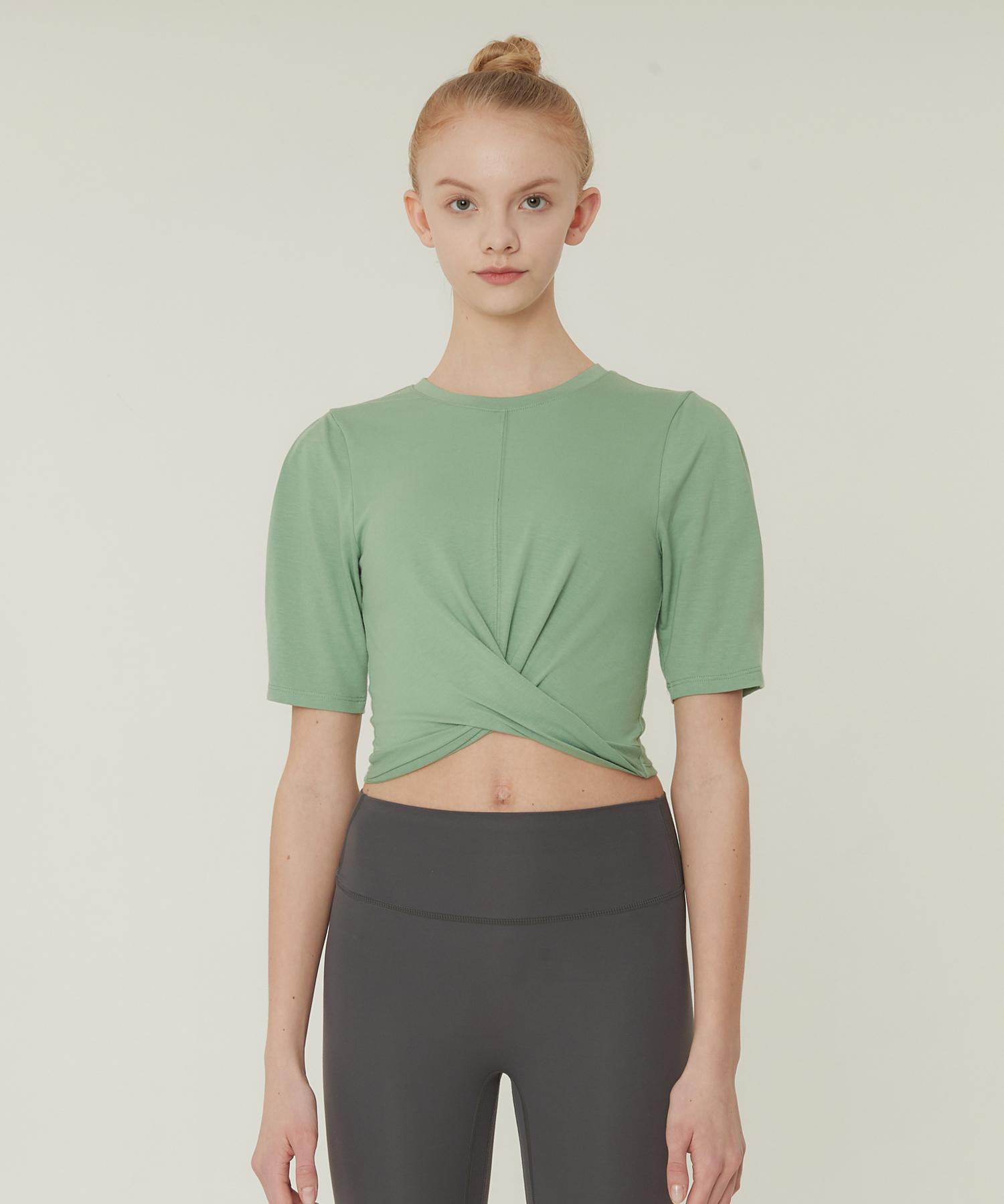 Reina Mora Reblish Puff Top Forest Shade Light Green/Xl-66-66.5 T430
