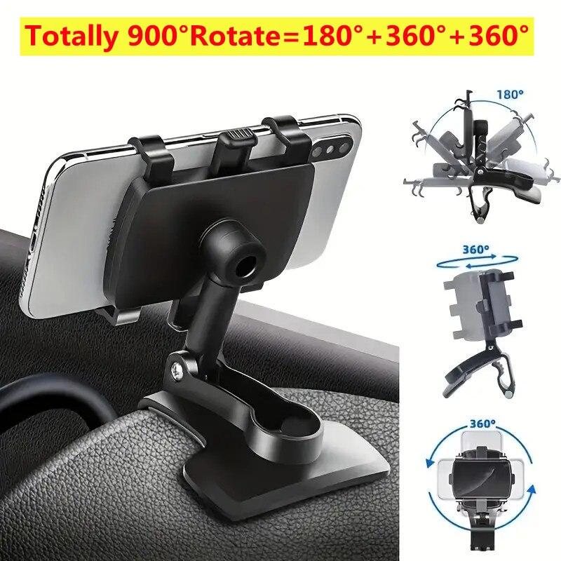 Universal Car Phone Stand Dashboard Car Clip GPS Display Bracket 360 Degree Rotation Car Phone Support For iPhone Samsung Xiaomi