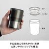 CB Japan Tumbler with Lid 320ml Stackable Vacuum Insulated Stainless Steel 2 Layer Structure Transparent Lid for Easy View Graphite Gray NORA Tumbler