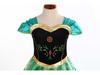 Green Pleated Skirt Frozen Girls' Performance Dress