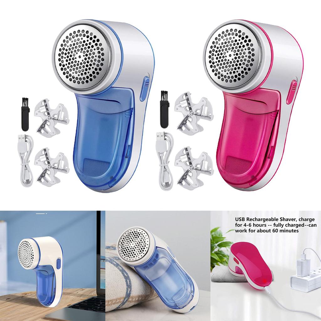 Portable Lint Remover Fabric Shaver Removal Trimmer Interchangeable Blade