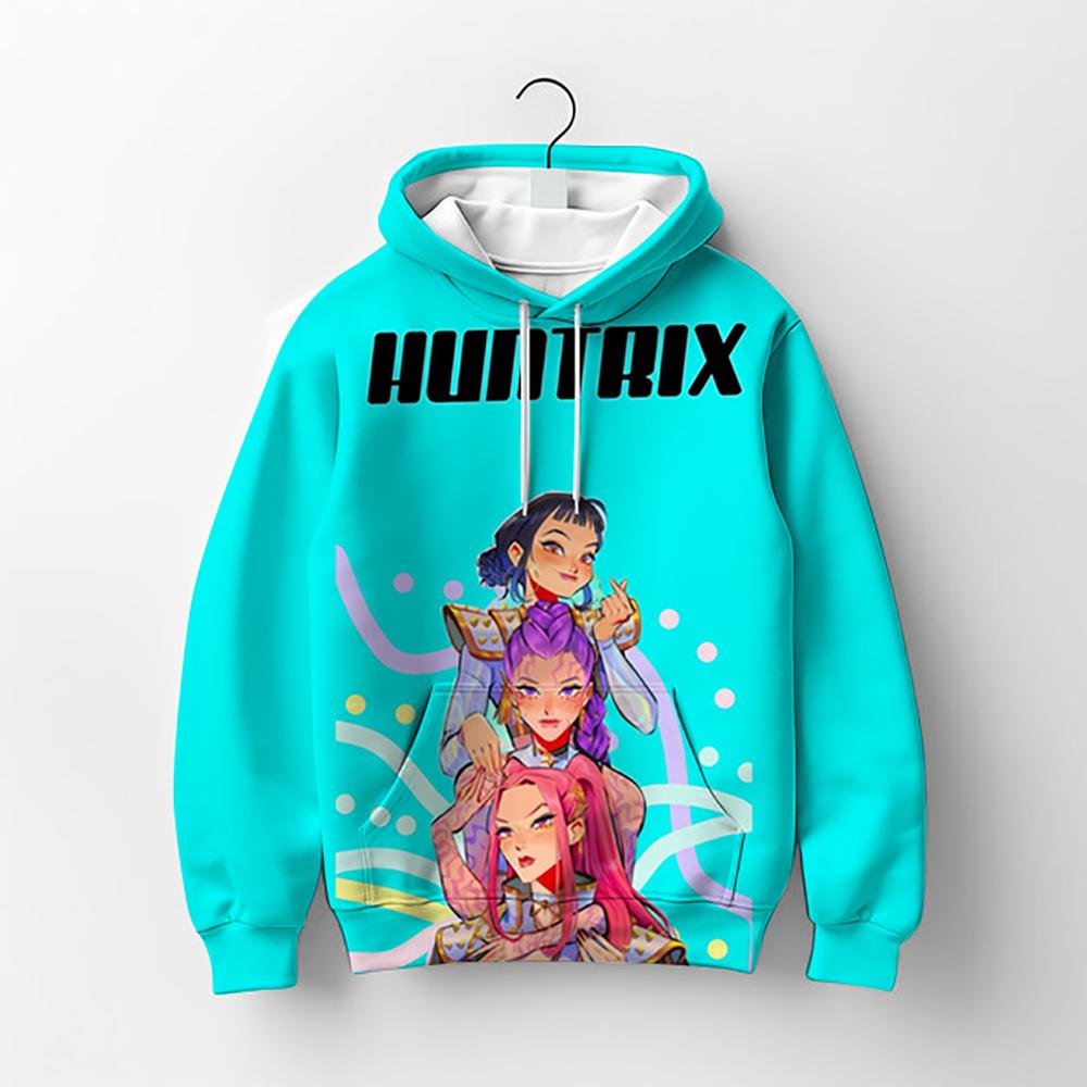 Y2K KPop Demon Hunters Hoodies Teenage Girls Boys Rumi KPop Demon Hunters Hoody Autumn Casual Long Sleeve Children's Clothing