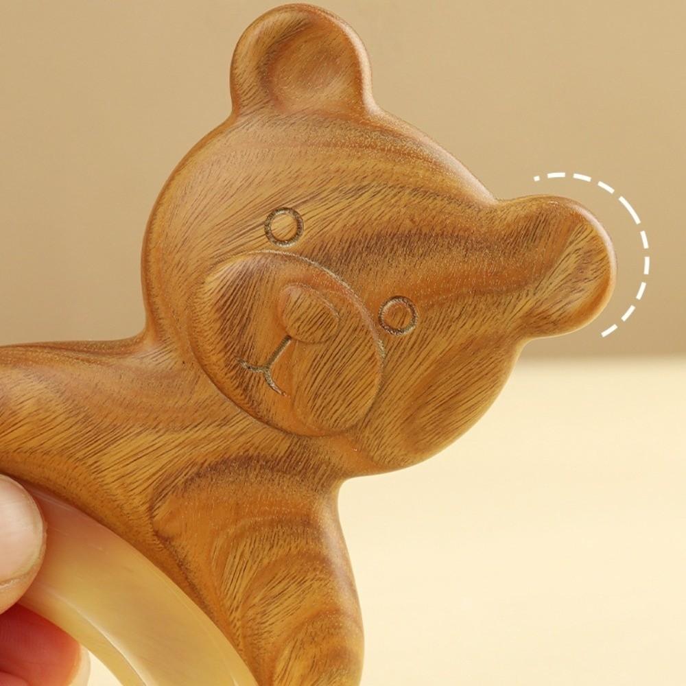 Natural Material Bear Shape Skin Scraping Board Green Sandalwood Massager  SPA