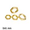 Langsaizebo M12 Brass Fine Thread Thin Nuts