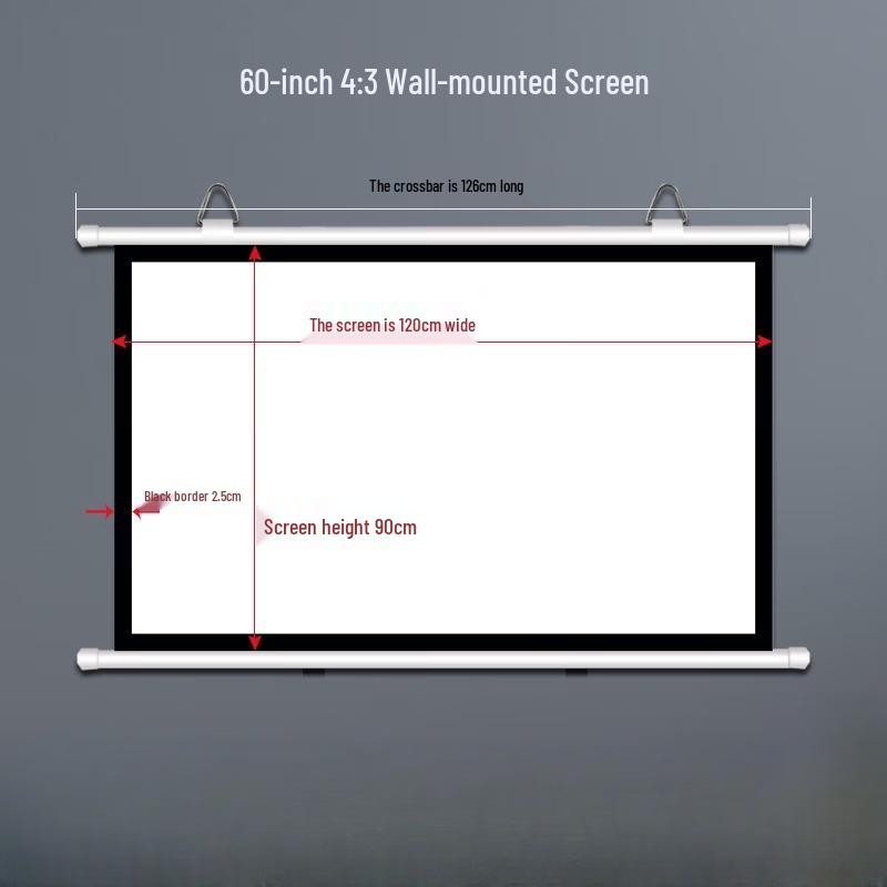 SMVP Punch-Free Portable Wall-Mounted Projector Screen