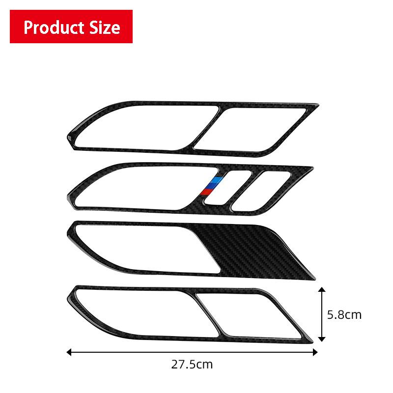 4Pcs Carbon Fiber Auto Innen Tür Griff Pull Greifen Trim Auto Styling Für BMW X3 X4 G01 G02 G08 2018-2022 auto