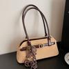 This year's popular suede handbag women's 2025 autumn new Korean version niche belt buckle shoulder messenger bag