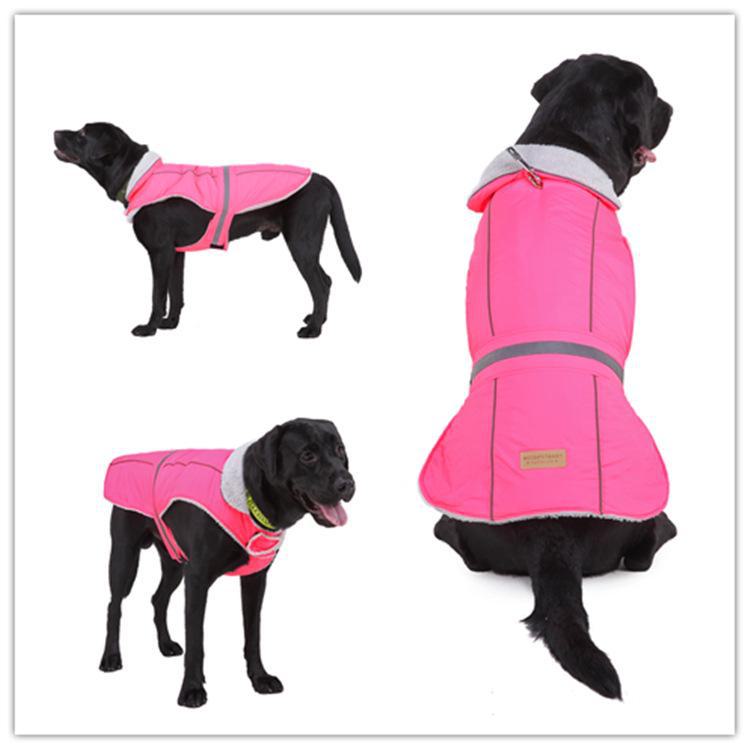 Meiqi Winter Reflective Pet Clothes for Large Dogs