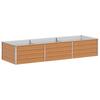 Raised Bed Light Brown 240 x 80 x 45 cm Galvanized Steel